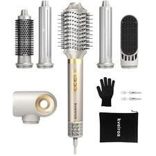 6 in 1 Hot Air Brush & Hair Dryer–High-Speed Hair Dryer Brush with Auto Wr