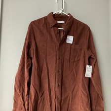 Sonoma Men's Size Small Standard Corduroy Shirt Brown Button Down Long Sleeve Ne