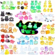 DWWPOO Luminous Mini Resin Animals 100 Pcs Glow in The Dark Mini, Multicolor