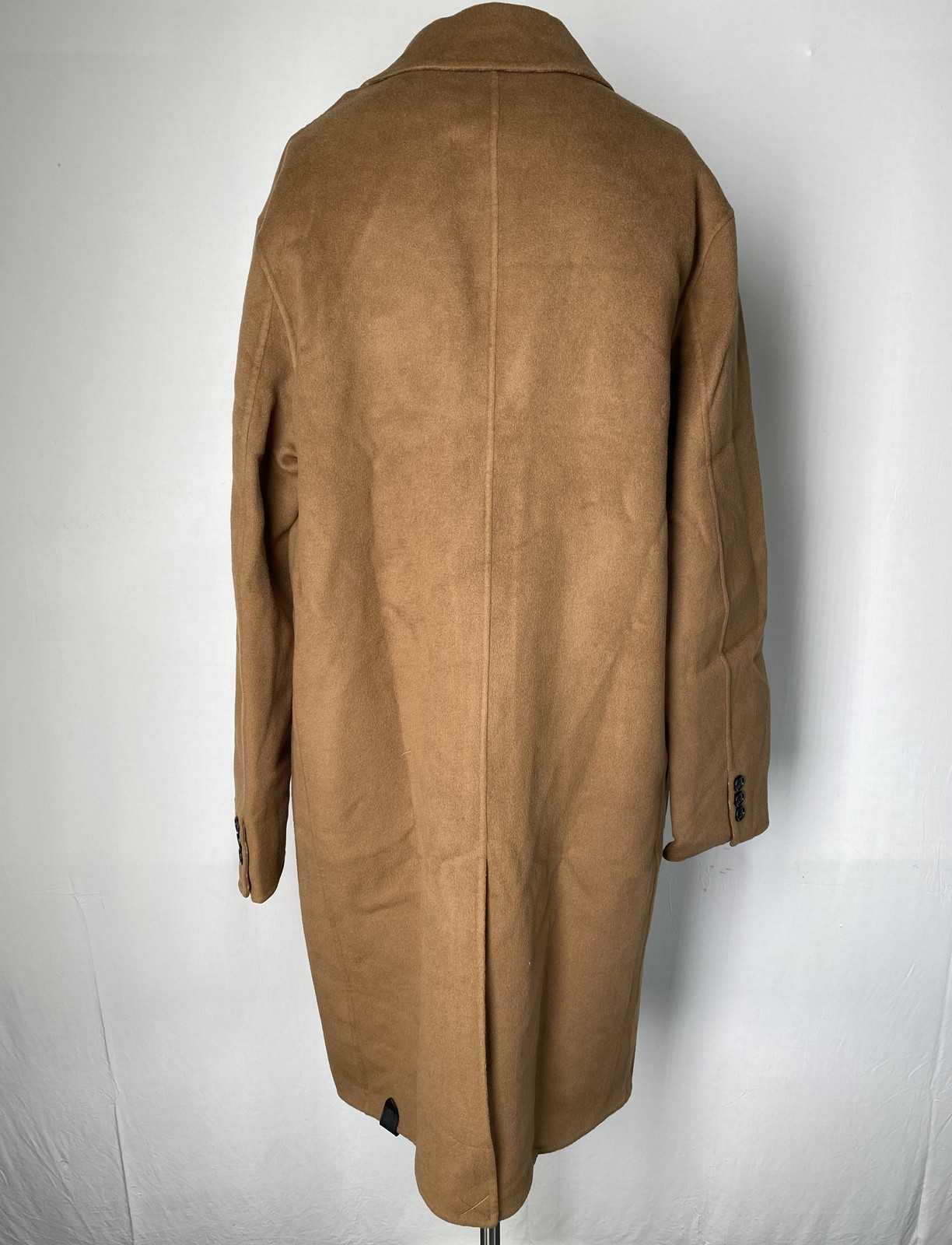 Coach Mens Coat Camel Brown Size M Double Faced Wool Blend Single Breasted thumbnail 4
