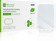 NeuHeils Transparent Film Dressing, Size 6''x8'', 6''x8'' 