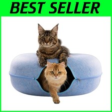 Peekaboo Cat Cave: Self-Warming  Scratcher, Blue