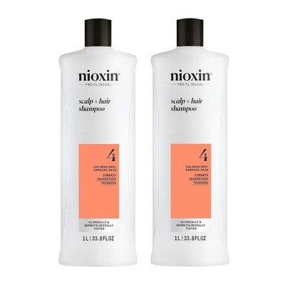 Nioxin System 4 Color Safe Cleanser Shampoo 33.8 oz / Liter (2pack)