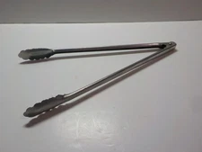 Vtg Vollrath Tongs 16" Heavy Duty  Stainless Steel Clamshell Made In Japan