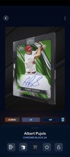 Topps Bunt Chrome Black 24 Albert Pujols Green Encased Signature Iconic DIGITAL