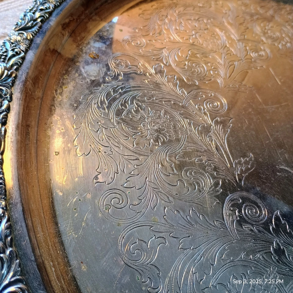 Mais de quatro (4) libras imperiais de prata vintage Goodness peça central #1008 CGW&S - Imagem 4 de 4