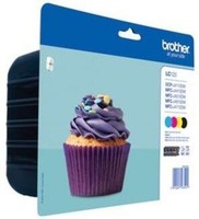 Brother Original LC-123 Druckerpatronen 4Er Multipack Bk/C/M/Y 600 Seiten