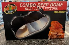 Brand New ZOO MED COMBO DEEP DOME DUAL LAMP FIXTURE On Sale Now  