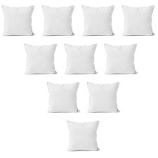 Traditional 18x18 White Cotton Pillow Covers - Pack of 10, Perfect for Christmas