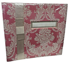 Anna Griffin Pink Damask Instant Scrapbook Album Ribbon Accent Floral Pattern