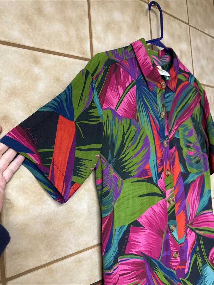 Macacão Farm Rio Anthropologie folhas da meia-noite, Urban Casual Vacationcore tamanho XS - Imagem 2 de 4