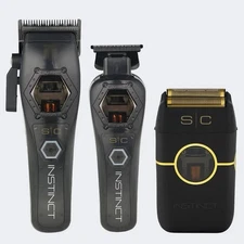 StyleCraft Instinct Metal Edition Clipper Trimmer Shaver SET- Black - BRAND NEW