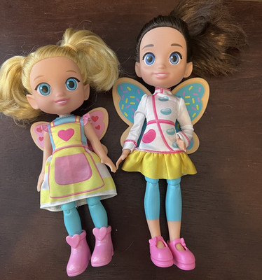 Fisher Price Butterbean's Cafe Butterbean & Cricket Fairies 9'' Fashion Doll Lot