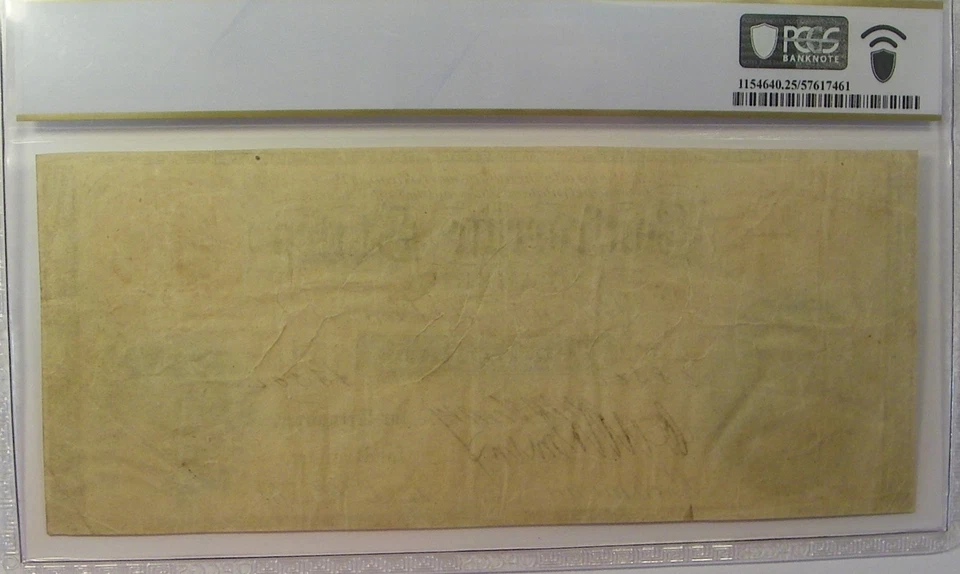 T-24 $10 1861 Confederate States Civil War Currency, PCGS VF25 - Image 2 of 2