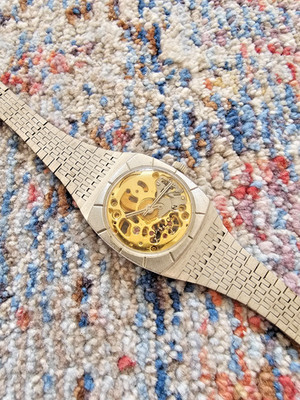 Vintage Vulcain Damen Skelett Uhr Handaufzug Silber - 24mm