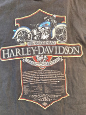 VTG 90s Harley-Davidson 1936 Knucklehead T-Shirt Adult Size MED Black Tacoma, WA