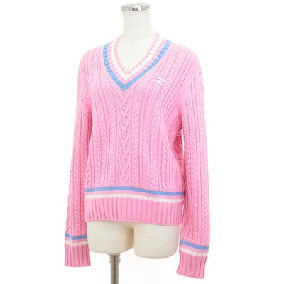 CHANEL／エアライン・リボンセーター・サイズ４２ ミニリボン可愛い25K】 CHANEL リボン ニット (CHANEL/ニット
