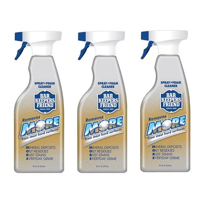 Bar Keepers Friend Spray & Foam Cleaner 25.4oz (3 Pack) Rust Stain Remover