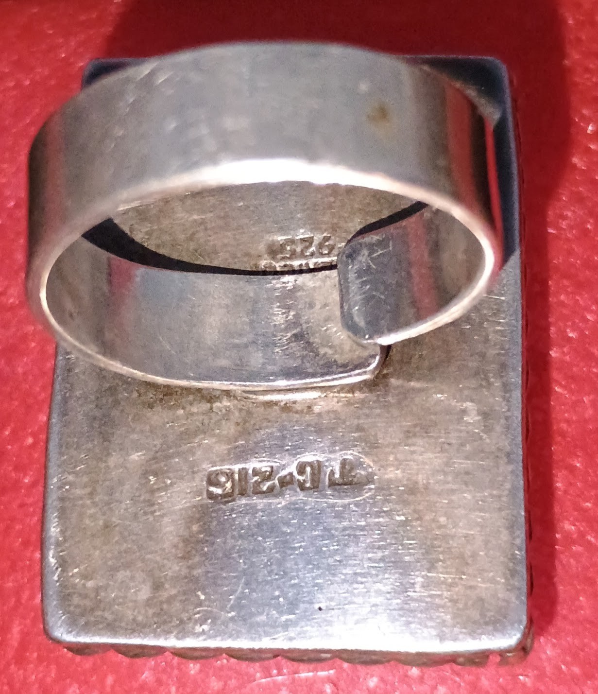 Large adjustable Texaco Sterling Silver Ring  Tur… - image 3