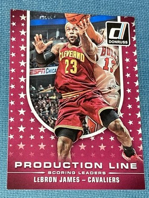 E456 LeBron James Donruss 2014-15 Production Line Scoring leaders #3