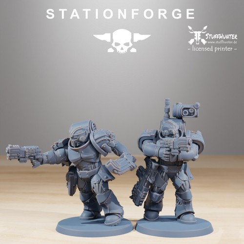 Socratis Reinforcers (12) - Station Forge - Scifi Marines Tabletop Wargaming Bit - Picture 6 of 15