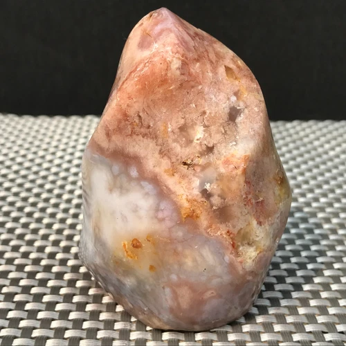 312G Natural blossom agate crystal torch healing E769
