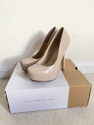 nude box heels