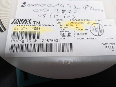 12065A1R0CAT2A | AVX || Ceramic Capacitors 50V 1pF | NEW & ORIGINAL  || 50 pcs