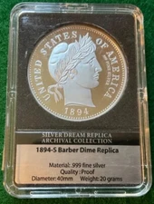 Barber Dime Fantasy Issue Coin , Oversized - T2