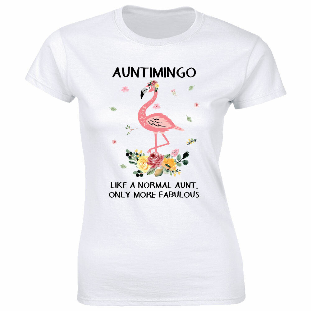 Auntimingo Like Normal Aunt Only More Fabulous Flamingo Tee Auntimingo Like Normal Aunt Only More Fabulous Flamingo Tee