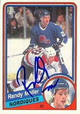 Randy Moller autographed Hockey Card (Quebec Nordiques) 1984 O-Pee-Chee #284