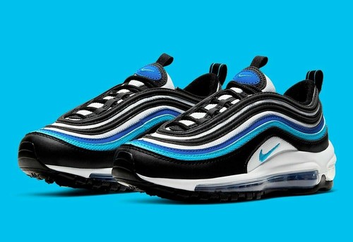 NIKE AIR MAX 97 (GS) YOUTH SIZE UK 5 EUR 38 (921522 019) BLACK/ HYPER  BLUE/WHITE | eBay