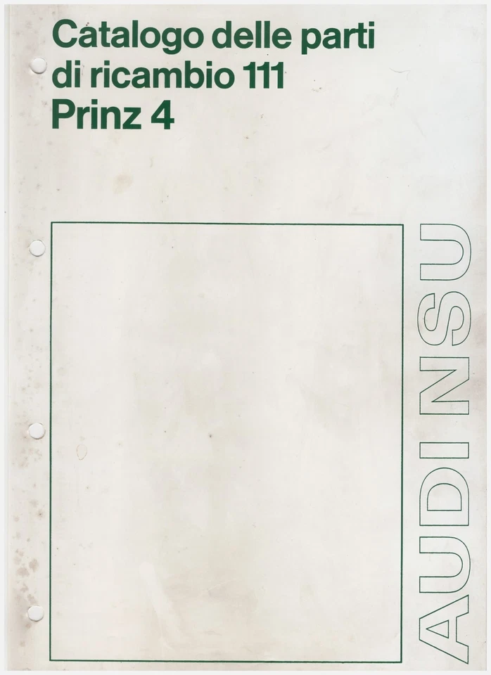 PRINZ 4 e 4L  - CATALOGO PARTI DI RICAMBIO  - SPARE PARTS! - Immagine 2 di 2