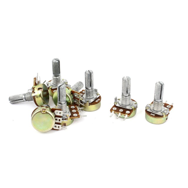 uxcell 1k 2k 5k 10k Ohm Linear Taper Rotary Potentiometer Pot 2 Sets ...