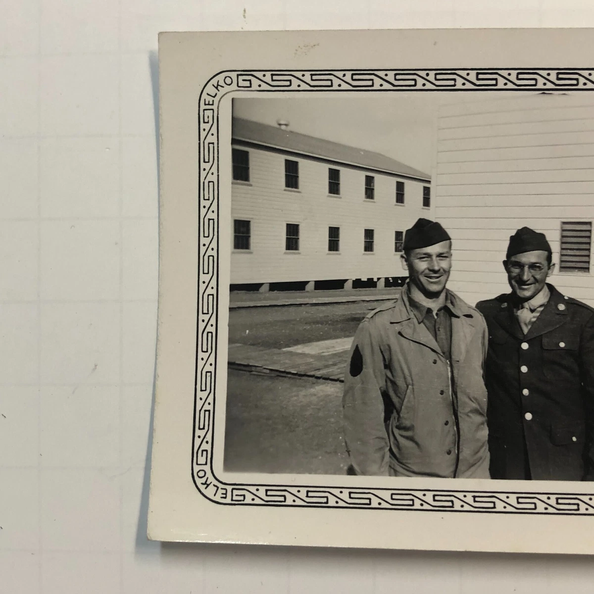 Photo Military Guys By Barracks Ornate Border 4 x 3 #51 | eBay