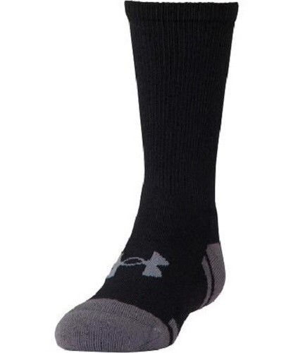 Paquete de 6 calcetines juveniles Under Armour Resistor 3.0 Crew, negros/grafito, grandes juveniles - Imagen 4 de 4