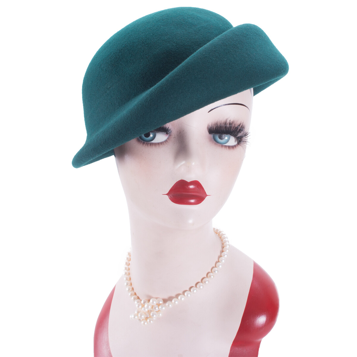 Womens Vintage Style 100% Wool Felt Beret Derby Solid Hat  display picture 2
