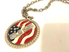 Official WWE Word Life Spinning US John Cena SIGNED Necklace Pendant 2004