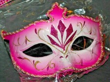 MASQUERADE CARNIVAL MARDI GRAS VENETIAN MASK M6121 Pink 