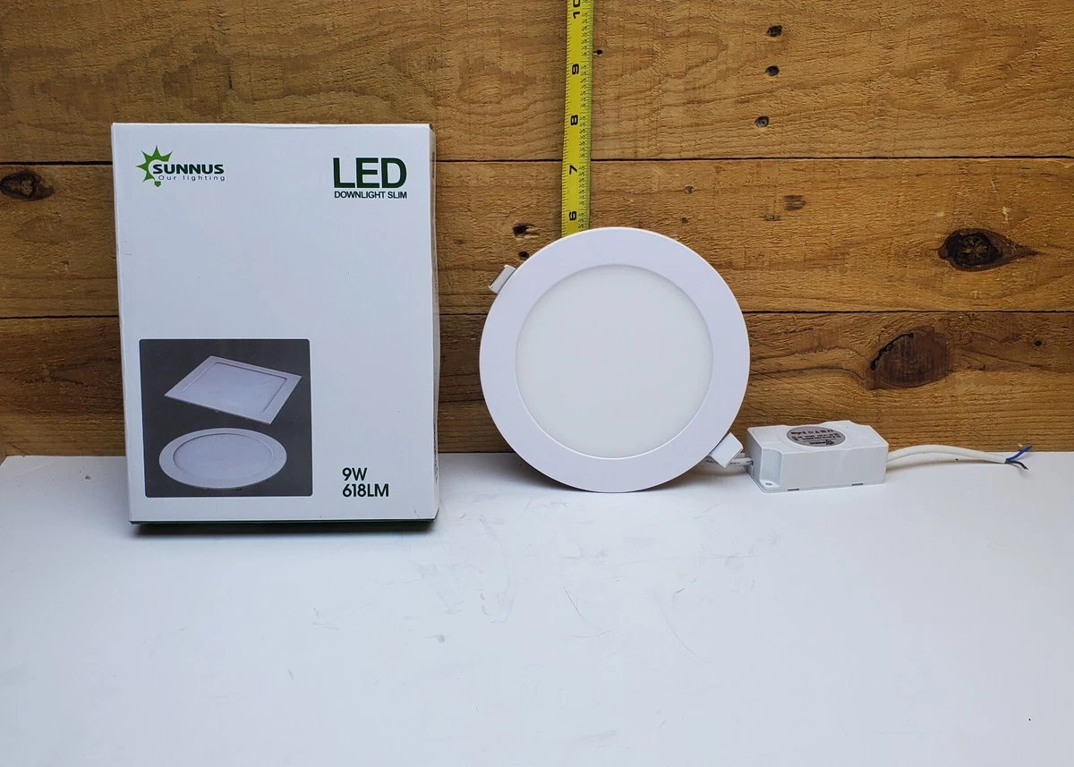Sunnus 9W LED 618 Lumens Slim Round Lighting Fixture Downlight