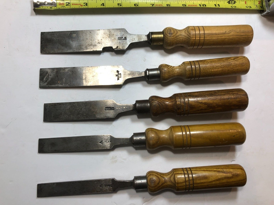 Early Vintage WARD QUALITY Wood Chisels eBay