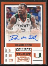 2017 Panini Contenders Draft Picks Davon Reed #134 Phoenix Suns RC Auto