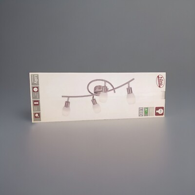 Nino Leuchten E14 LED Deckenleuchte Lolly Spotlight 4 flammig modern Nicke matt