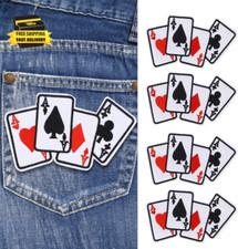 Playing Cards Patches, 5Pcs Poker Ace Clothes Patch Iron on Patches Sewing Repai