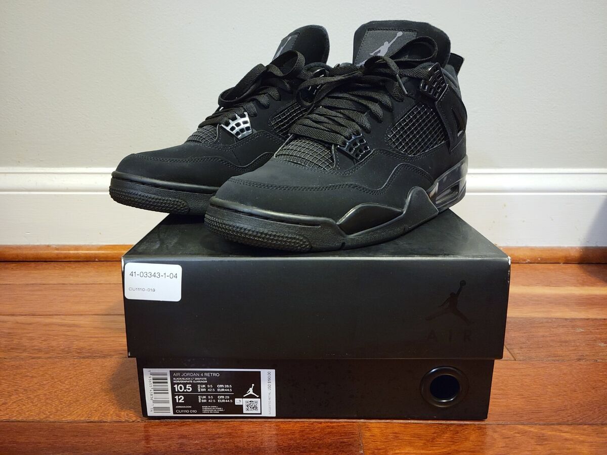 Size 10.5 - Jordan 4 Retro Black Cat 2020 | eBay Size 10.5 - Jordan 4 Retro Black Cat 2020 | eBay