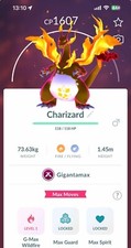Charizard Gigantamax Dynamax Pokemon Trade GO Pok mon Not Shiny PVP Charmander