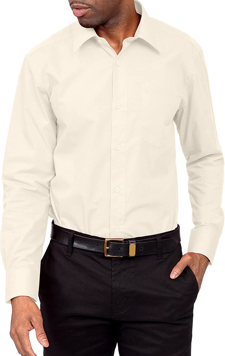 GStyle USA Men's Regular Fit Long Sleeve Solid Color Dress Shirts eBay