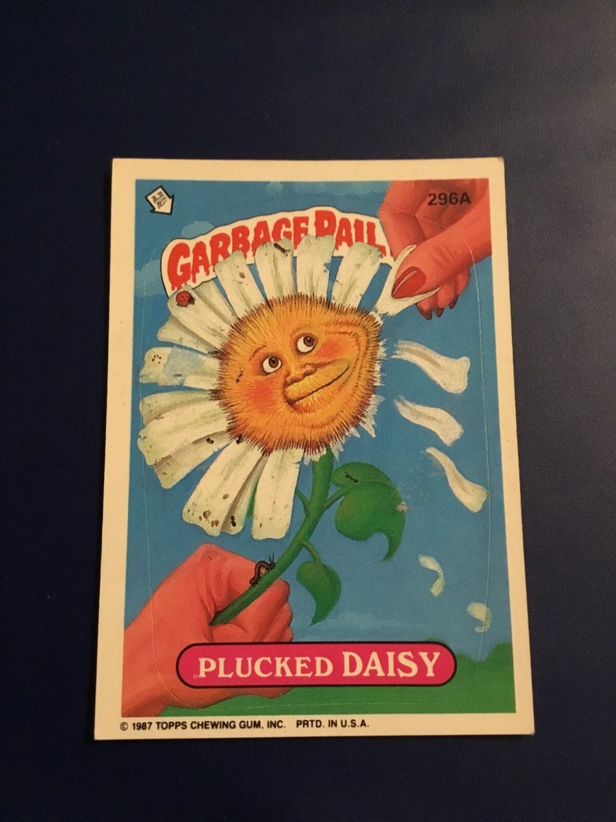 イースター型☆メッセージカード 1986 Topps Garbage Pail Kids #296A PLUCKED DAISY Original Series 8