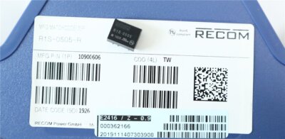 RECOM DC-DC-Wandler/ R1S-0505-R - 1 W - 5 V - 200 mA - NEU