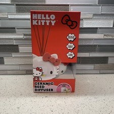 New Hello Kitty Face In Red Bow Ceramic Reed Diffuser Vanilla In Box By Sanrio